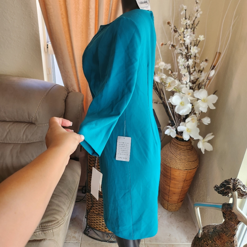Adrianna Papell GREEN dress size 8 NEW - Picture 3 of 7